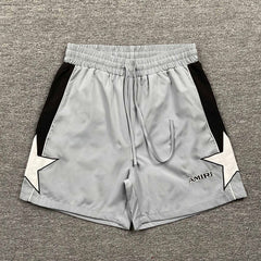 Five-Pointed Star Letter Embroidery Shorts