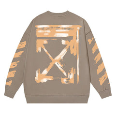 Off White Arrow Pattern Printed Sweatshirts