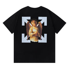 Holy dove pattern T-shirt