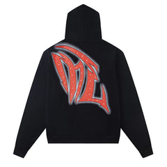 MIXED EMOTION Graffiti Rhinestone Hoodie