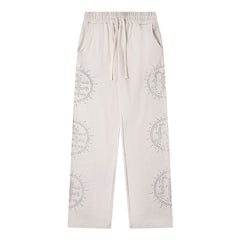 Rhinestone-Emblazoned Logo Pants