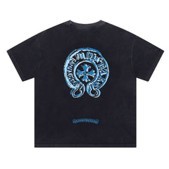 CH Patterned Washed Distressed T-shirt