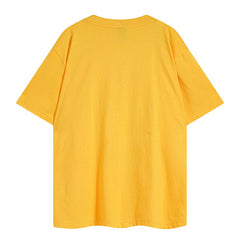 Sp5der Green Foam Printing High Weight T-Shirt Yellow