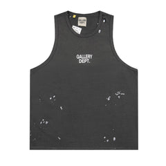 Letter Print Distressed Sleeveless T-shirt Vest #G546