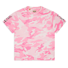 Pink Camouflage Letter Pattern T-shirt #G560