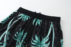Floral Pattern Silk Shorts