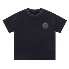 CH Patterned Washed Distressed T-shirt