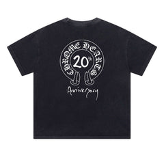 CH Patterned Washed Distressed T-shirt