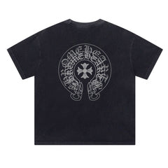 CH Patterned Washed Distressed T-shirt