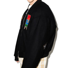 RHUDE Black Crest Bomber Jacket