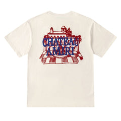 Letter Pattern Embroidered T-shirt