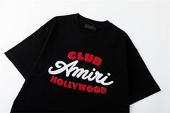 Embroidered letter T-shirt