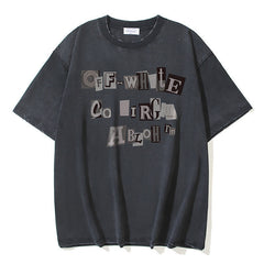 Washed Letter T-shirt