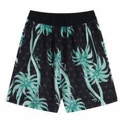 Floral Pattern Silk Shorts