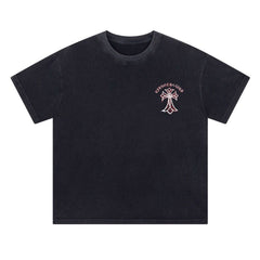 CH Patterned Washed Distressed T-shirt