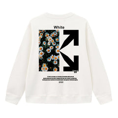 Off White Arrow Pattern Printed Sweatshirts