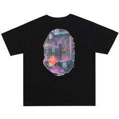 BAPE Neon Tokyo Big Ape Head Tee