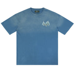 Flame Print Rhinestone Letter T-shirt