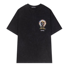 CH Patterned Washed Distressed T-shirt