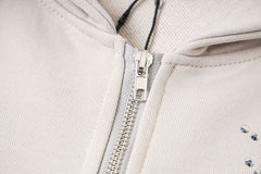 Rhinestone-Emblazoned Logo Hoodie