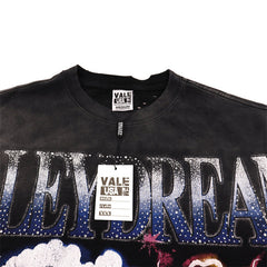 Letter Print Distressed Tee