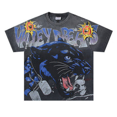 Letter Cheetah Pattern Tee