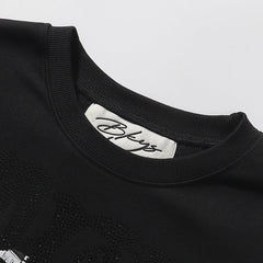 Crew Rhinestone Cropped Tee