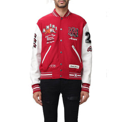 AMIRI Varsity Vintage Patch Bomber Jacket