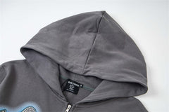 Grey Rhinestone Hoodie