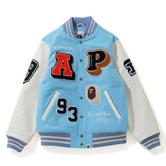 BAPE Baseball Jacket Blue