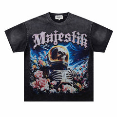 Skull Astronaut Rhinestone Tee
