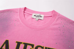 Washed Distressed Rhinestone Tee