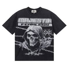 Death Chain Garment Dyed Print Crop Tee