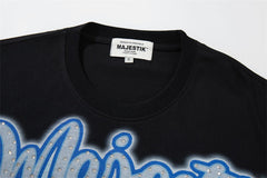 Washed Distressed Rhinestone Tee