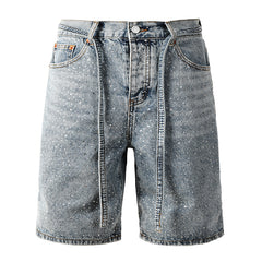 Purple Brand Diamond Denim Shorts #5096