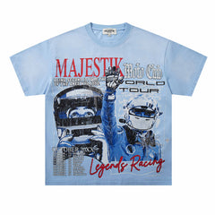 Washed Distressed Rhinestone Tee