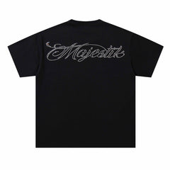 Washed Distressed Rhinestone Tee