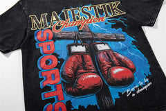 Boxing Gloves Rhinestone Tee