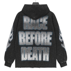 Skull Racing Driver Printed Hoodie