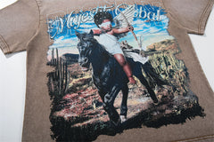 Washed Distressed Rhinestone Tee