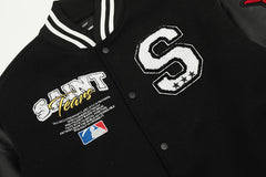 Saint Michael Tears Baseball Jacket