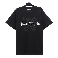 Palm Angels logo-print cotton T-shirts