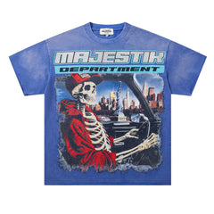 Washed Distressed Rhinestone Tee